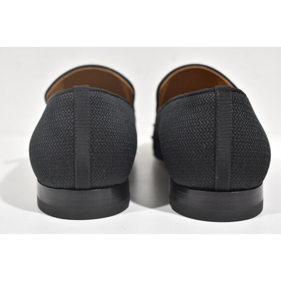 Christian Louboutin Navy Spooky Flat Black Spike Oxford Dress Loafer 42 9